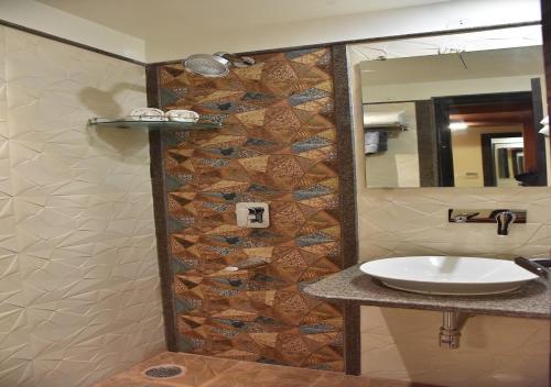 Koupelna v ubytování Hotel Rk Grand