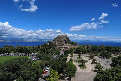 a view of the ruins of the mayan pyramid at Carpe Diem Luxury Apartment No 1 in Corfu Town