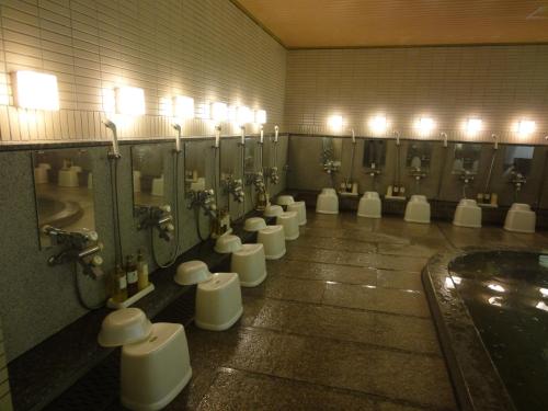 Koupelna v ubytování Miyajima Hotel Makoto