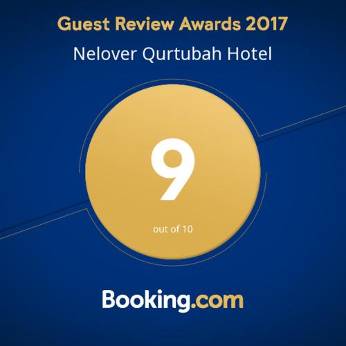 a yellow circle with the number on it at Nelover Qurtubah-Serviced apartments in Riyadh