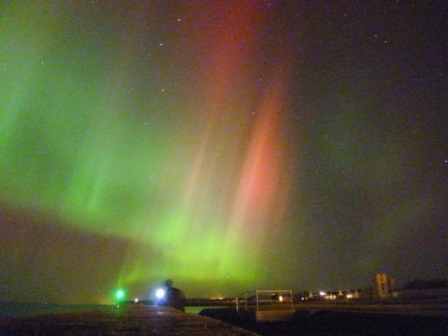 an image of the northern lights in the sky at Pentland Lodge House in Thurso