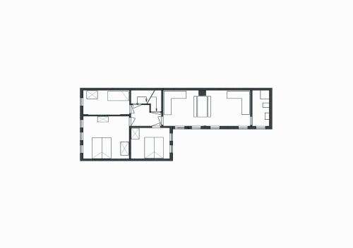a floor plan of a house at Ratstraße im Kyffhäuser - krumm & schief in Bad Frankenhausen