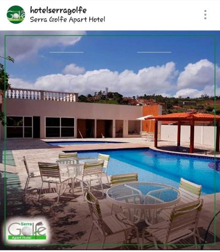 Kolam renang di atau dekat dengan Serra Golfe Apart Hotel