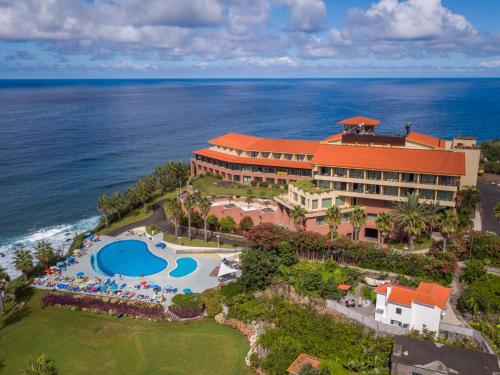 an aerial view of the resort and the ocean at Monte Mar Palace Hotel in Ponta Delgada