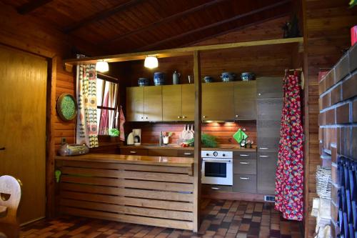 Kuchyň nebo kuchyňský kout v ubytování Ellernhof im Spessart