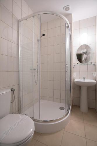 Koupelna v ubytování Hotel Kapitan