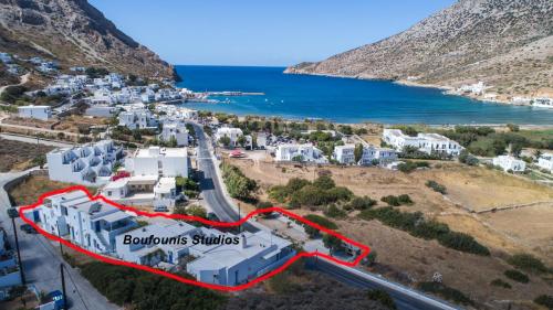 an aerial view of bodrum suburbs suburbs at Boufounis Studios in Kamarai
