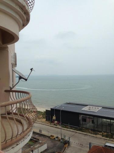 a view of the ocean from a building at Sunshine Bay Resort Port Dickson in Port Dickson