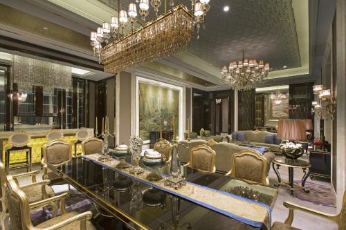 Coin salon dans l'établissement Wanda Vista Lanzhou