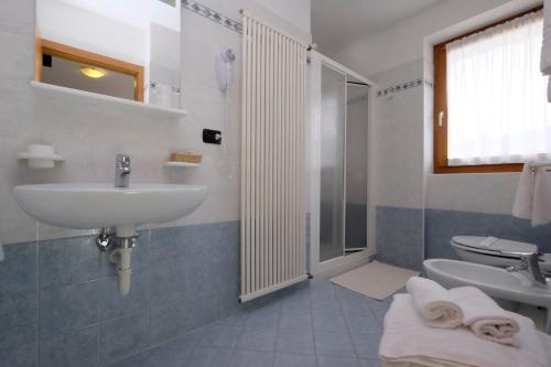 Koupelna v ubytování Albergo Antico