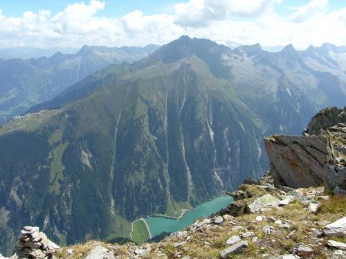 a view from the top of a mountain at Haus Brigitta in Tux