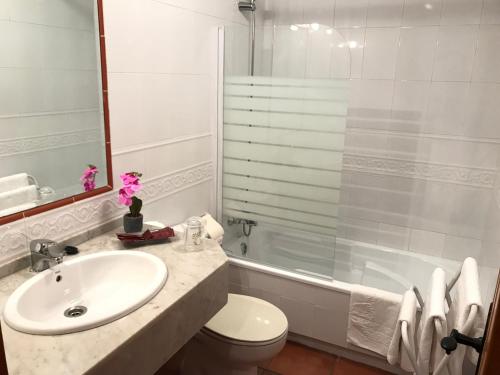 Posada Mediavia tesisinde bir banyo