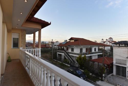 a view from the balcony of a house at Artisti Elena in Paralia Katerinis