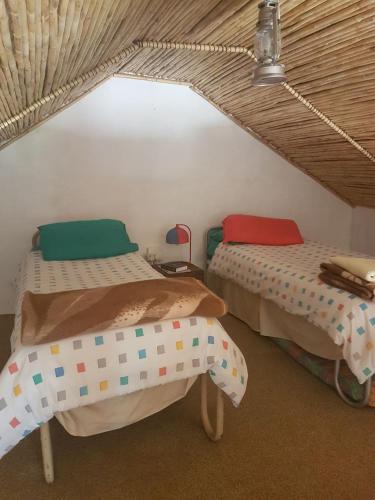 a room with two beds in a room at Trackers Inn in Graaff-Reinet