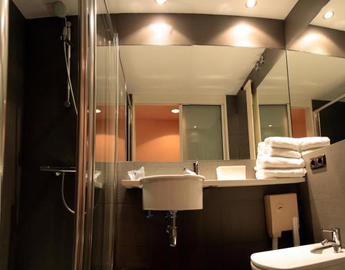 Koupelna v ubytování Hotel Zarampallo