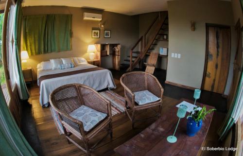 Katil atau katil-katil dalam bilik di El Soberbio Lodge