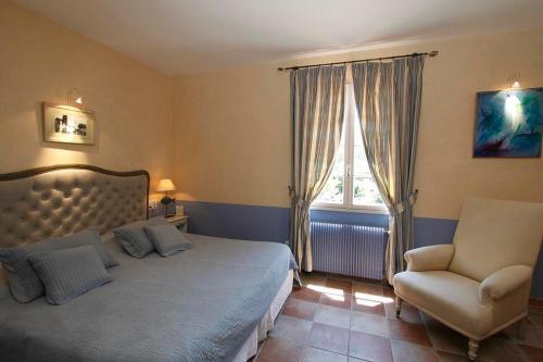 Cama o camas de una habitación en Mas des Carassins