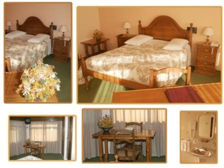 Ένα ή περισσότερα κρεβάτια σε δωμάτιο στο Hotel Xallas