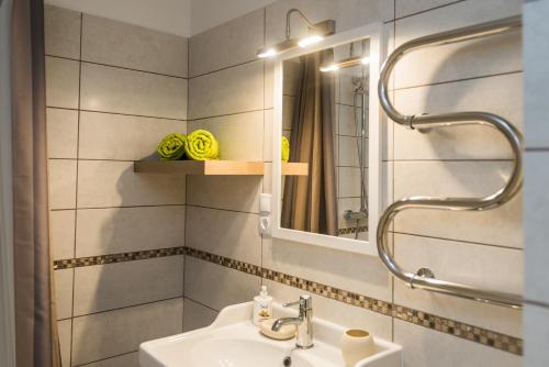 Ένα μπάνιο στο Cozy apartment in Cesis