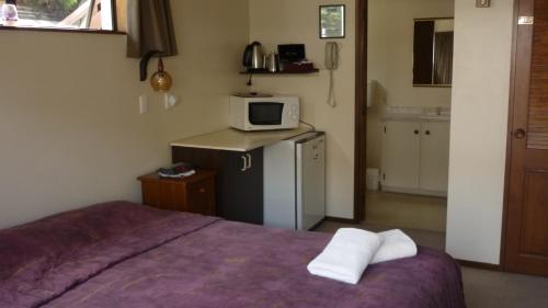 Kuchyň nebo kuchyňský kout v ubytování Carisbrook Motel