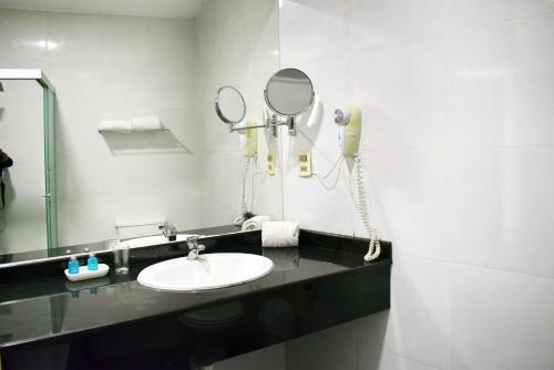 Vonios kambarys apgyvendinimo įstaigoje Delfines Apart Hotel