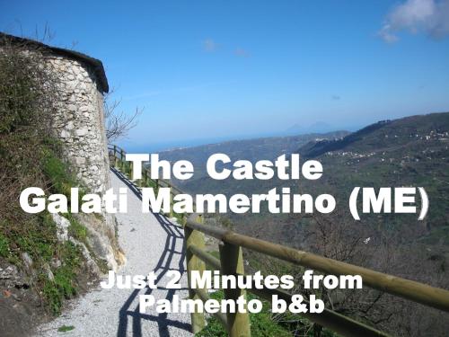 a sign that reads the castle calabrian marineminia gmaxwell at Al Palmento in Galati Mamertino
