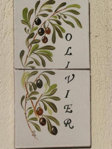 a clock on a wall with a plant on it at l'Oustaou B&B Piscine & Spa in Besse-sur-Issole
