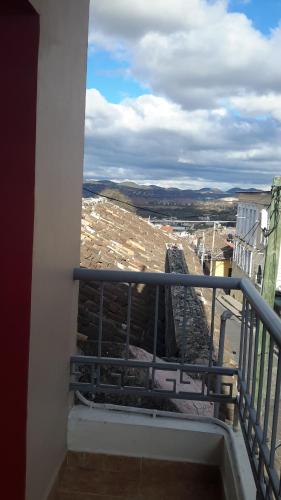a balcony with a view of a city at Hotel Real Colonial in Comitán de Domínguez