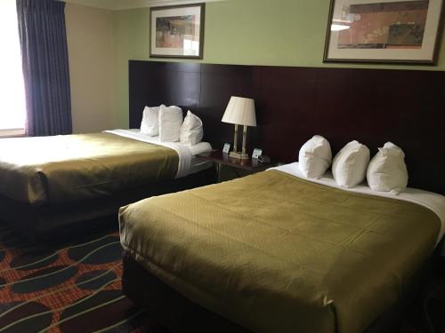 Postel nebo postele na pokoji v ubytování colony motel Jamestown