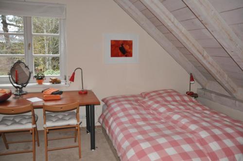 Ένα ή περισσότερα κρεβάτια σε δωμάτιο στο Bed and Breakfast Bavaria München