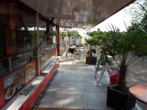 Ein Balkon oder eine Terrasse in der Unterkunft Strandidyll