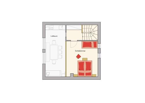 a floor plan of a room with a fireplace at Chalet Freiraum in Kleinarl