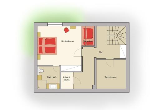 a floor plan of a house at Chalet Freiraum in Kleinarl