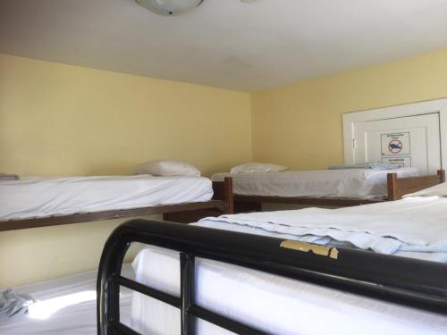 a room with three bunk beds in it at Washington International Student Center in Washington