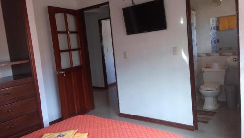 Koupelna v ubytování Chez Alicia Hostal