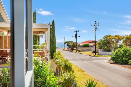 a view of a street from a house at Green Reef Beach House - Aldinga Beach - C21 SouthCoast Holidays in Aldinga Beach