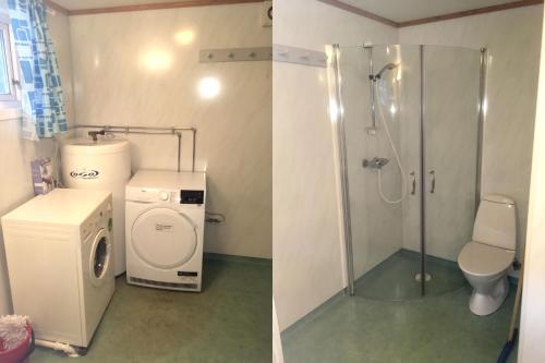 A bathroom at Langenuen Motel & Camping