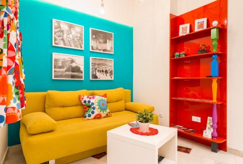 Χώρος καθιστικού στο Petra design apartment