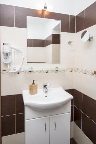 Koupelna v ubytování Wellness penzion Medličky