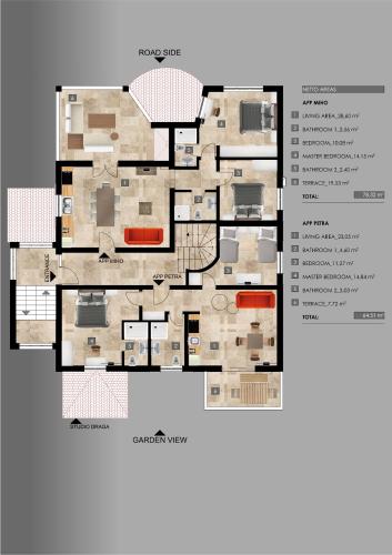 a floor plan of a house at Draga in Krk