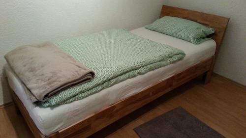 Katil atau katil-katil dalam bilik di Monteurwohnung Camila