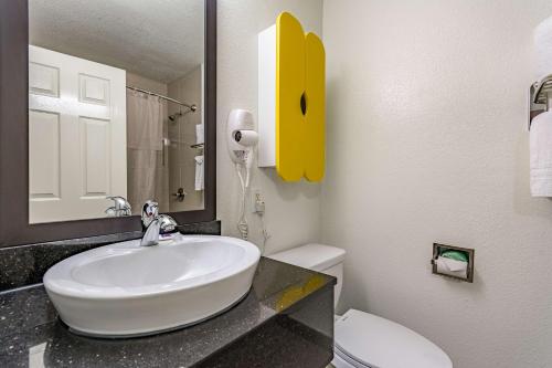 Kylpyhuone majoituspaikassa Studio 6-Dallas, TX