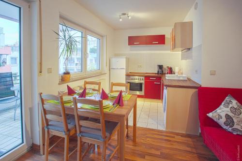 Η κουζίνα ή μικρή κουζίνα στο Apartments Leipzig Zentrum Süd Emilienstraße