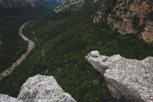a view from the top of a mountain at Oribi Gorge Guest Farm in Glendale