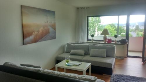 Area tempat duduk di Ferienappartement Feldstrasse