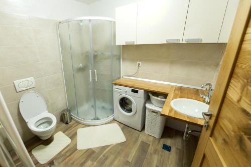 Ένα μπάνιο στο Apartments Laznica
