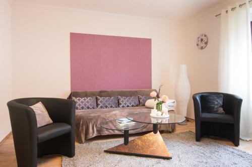 Χώρος καθιστικού στο Ferienwohnung Ulrike