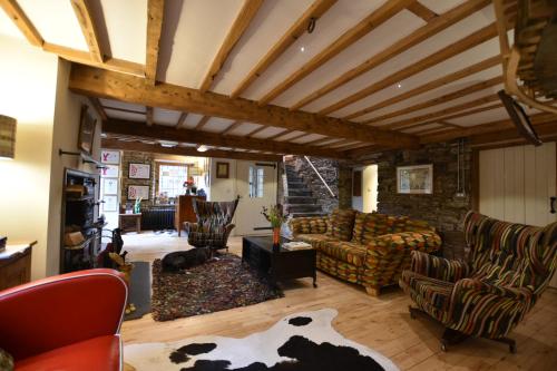 Χώρος καθιστικού στο Low Mill Guesthouse