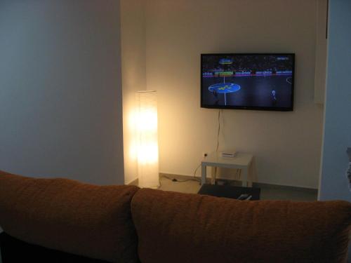 TV a/nebo společenská místnost v ubytování Hostelscat