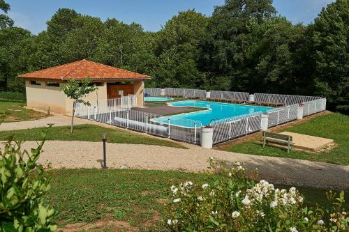 A view of the pool at Le Lac Bleu or nearby